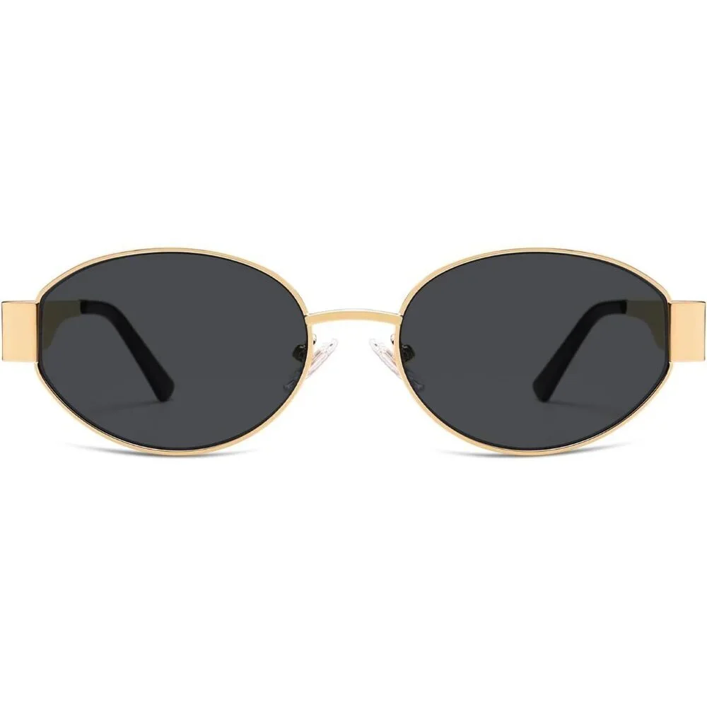 Retro Oval Sunglasses for Women Classic Trendy Shades UV400 Protection SJ1256